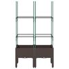vidaXL Garden Planter with Trellis Brown 80x40x142.5 cm PP