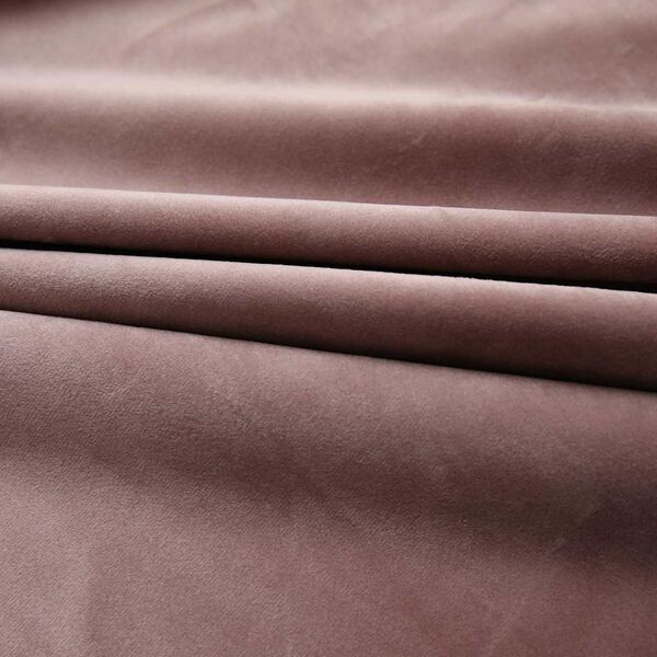 vidaXL Blackout Curtains 2pcs with Hooks Velvet Antique Pink 140x175cm
