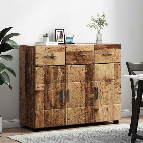 vidaXL Sideboard Old Wood 88.5 x 30.5 x 73 cm Engineered Wood
