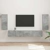 vidaXL TV Cabinet Set 4 pcs Concrete Grey Engineered Wood