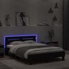 vidaXL Bed Frame with LED without Mattress Black 120x190 cm Small Double