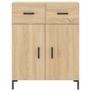 vidaXL Highboard Sonoma Oak 69.5x34x180 cm Engineered Wood