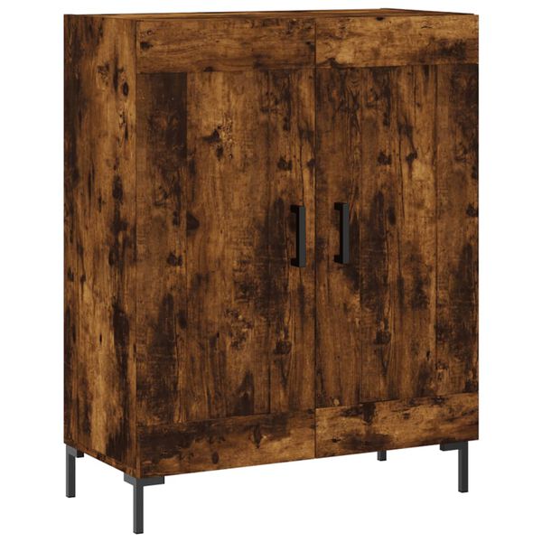 vidaXL Sideboard Smoked Oak 69.5x34x90 cm Engineered Wood