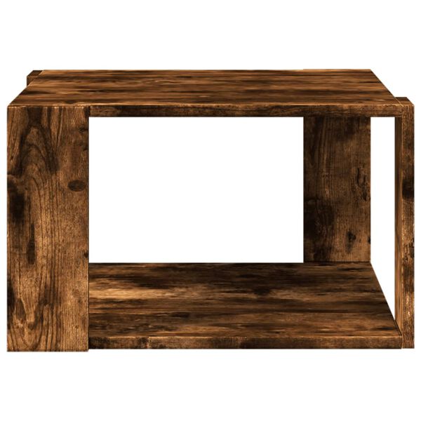 vidaXL Coffee Table Smoked Oak 51.5x51.5x30 cm Engineered Wood