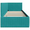 vidaXL Corner Bed Frame with Headboard Turquoise 80 cm x 200 cm Velvet