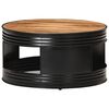 vidaXL Coffee Table Black 68x68x36 cm Solid Acacia Wood