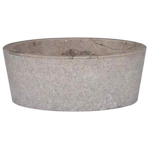 vidaXL Sink Grey &Oslash;40x15 cm Marble