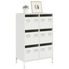 vidaXL Highboard White 68x39x101.5 cm Steel