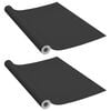 vidaXL Self-adhesive Furniture Films 2 pcs Black 500x90 cm PVC