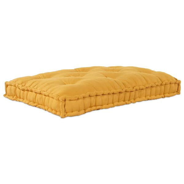vidaXL Pallet Sofa Cushion Yellow Fabric