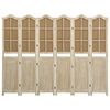 vidaXL 6-Panel Room Divider Brown 214x165 cm Fabric