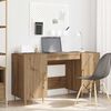 vidaXL Desk with Shelf Artisan oak 140 x 50 x 75 cm Engineered wood