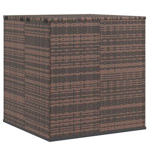vidaXL Garden Cushion Box PE Rattan 100x97.5x104 cm Brown