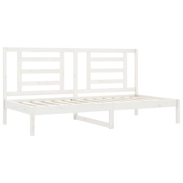 vidaXL Day Bed without Mattress White 80x200 cm Solid Wood Pine