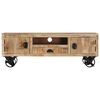 vidaXL TV Cabinet with Wheels 110x30x37 cm Rough Mango Wood