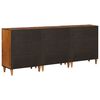 vidaXL Sideboard 3 pcs Walnut Solid Mango Wood
