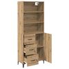 vidaXL Highboard Artisan Oak 69.5 x 34 x 180 cm Engineered Wood