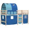 vidaXL Kids' Loft Bed with Tunnel without Mattress Blue 90x190 cm Single