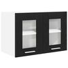 vidaXL Hanging Cabinet 2 pcs Black Oak 60 x 31 x 40 cm Engineered Wood
