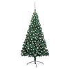 vidaXL Artificial Half Pre-lit Christmas Tree with Ball Set Green 210 cm