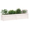 vidaXL Garden Planter White 150x31x31 cm Solid Wood Pine