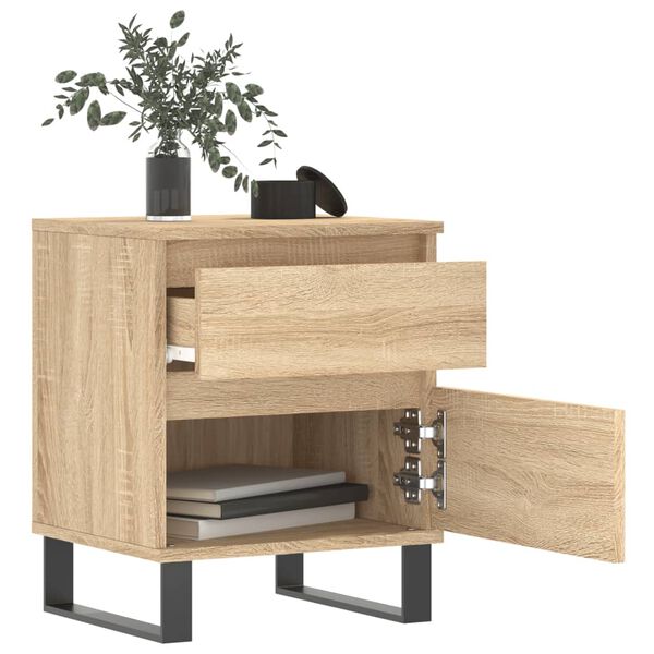 vidaXL Bedside Cabinets 2 pcs Sonoma Oak 40x35x50 cm Engineered Wood