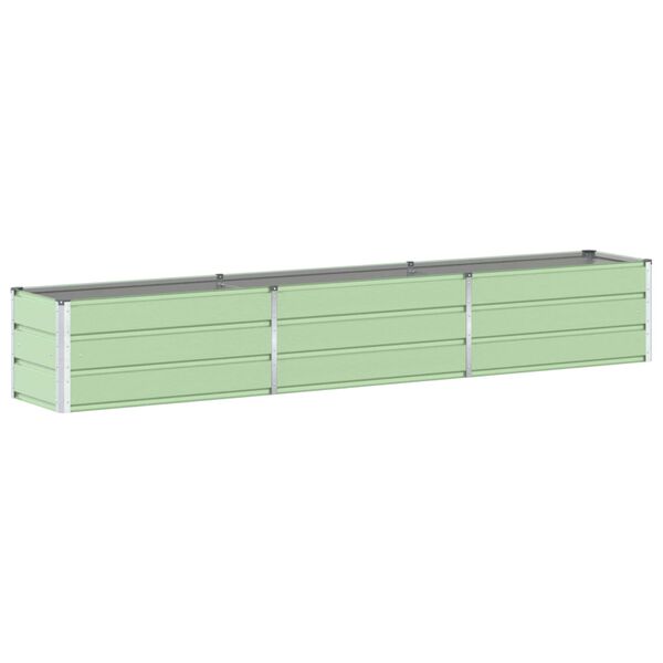 vidaXL Planter Pastel Green 290 x 50 x 45 cm Galvanised Steel