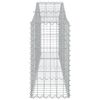 vidaXL Arched Gabion Basket 200x30x60/80 cm Galvanised Iron