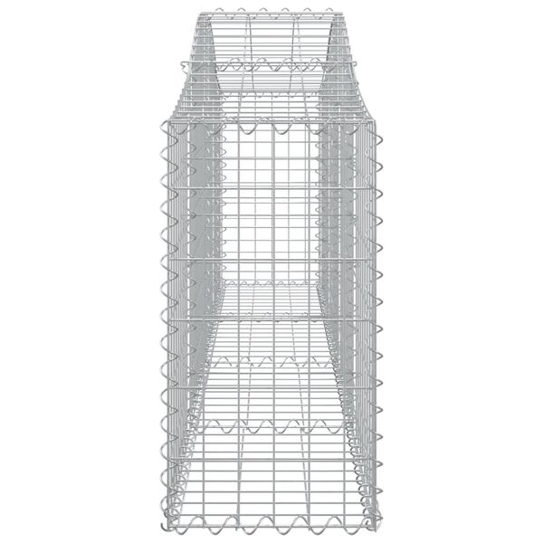vidaXL Arched Gabion Basket 200x30x60/80 cm Galvanised Iron