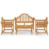 vidaXL 4 Piece Garden Lounge Set Solid Wood Teak