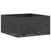 vidaXL Fire Bowl Black 60 x 60 x 30 cm Weathering Steel