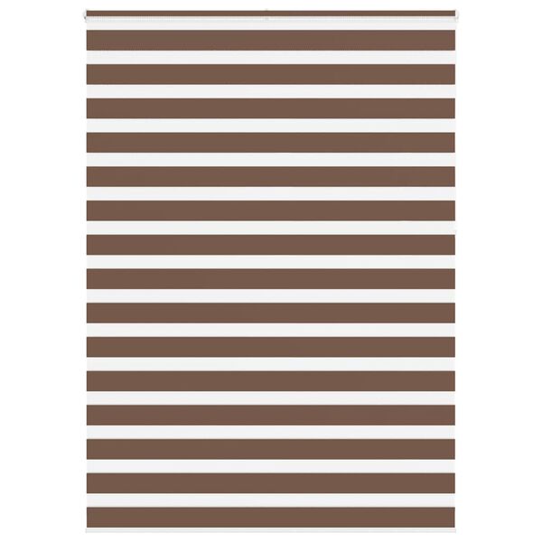 vidaXL Zebra Blind Brown 165x230 cm Fabric Width 160.9 cm Polyester