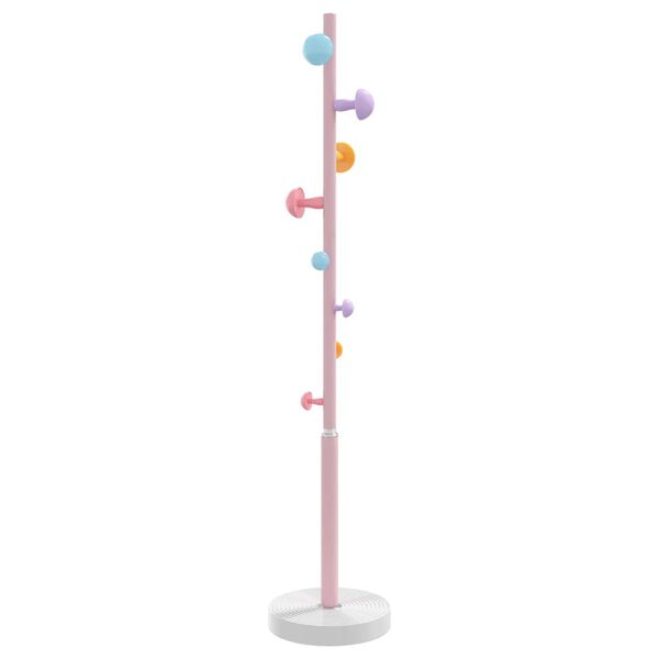 vidaXL Coat Stand Pink 172 cm Powder-coated Iron