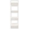 vidaXL Book Cabinet/Room Divider White 80x35x125 cm Solid Wood Pine