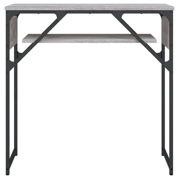 vidaXL Console Table with Shelf Grey Sonoma 75x30x75cm Engineered Wood