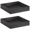 vidaXL Garden Planter 2 pcs Black 100 x 100 x 20 cm Cold-rolled Steel