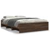 vidaXL Bed Frame without Mattress Brown Oak 120x190 cm Small Double Engineered Wood