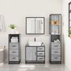 vidaXL 4&nbsp;Piece Bathroom Furniture Set&nbsp;Grey Sonoma Engineered Wood