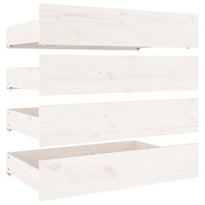 vidaXL Bed Drawers 4 pcs White Solid Wood Pine