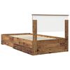 vidaXL Bed Frame with Headboard Old Wood 100 x 200 cm Engineered Wood