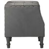 vidaXL Armchair Grey Real Leather