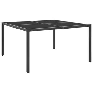 vidaXL Garden Table | Anthracite and Grey | Steel, tempered glass | Medium