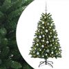 vidaXL Artificial Christmas Tree Mid-green with Bauble 150 cm 150 LEDs