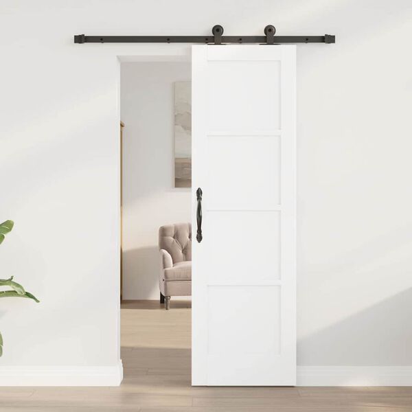 vidaXL Sliding Door ORKDAL White 61 x 198.5 cm Solid Pine Wood