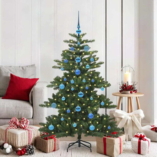 vidaXL Artificial Hinged Christmas Tree with 150 LEDs 150 cm PVC