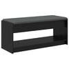 vidaXL Hall Bench Black Oak 103 x 38 x 45 cm