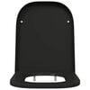 vidaXL Toilet Seat Black 44.5 x 35 x 3.6 cm Duroplast
