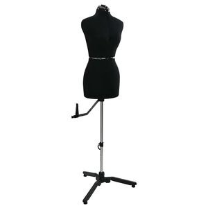 vidaXL Adjustable Dress Form Female Height Adjustable Black S Velvet