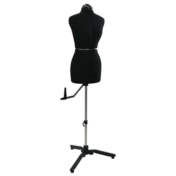 vidaXL Adjustable Dress Form Female Height Adjustable Black S Velvet
