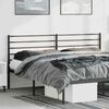 vidaXL Metal Replace Headboard Black 180 cm